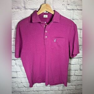 johnnie-O Pink maroon Polo Shirt Classic Design Short Sleeves‎ - size small
